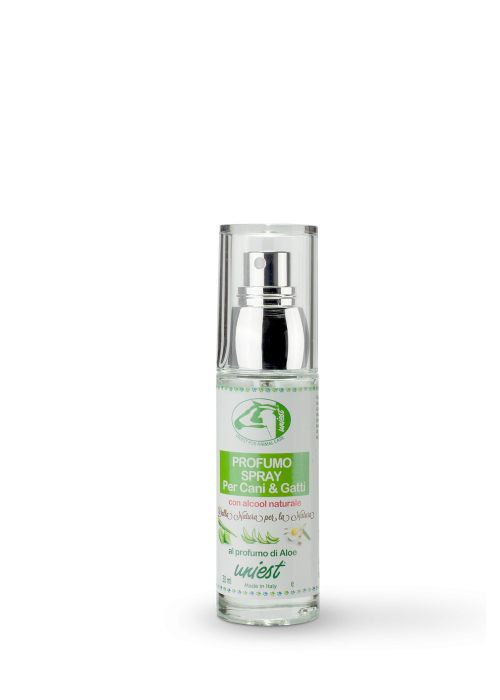 profumo spray per cani e gatti nota aloe