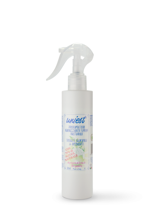 profumatore igienizzante spray naturale fresia e bergamotto