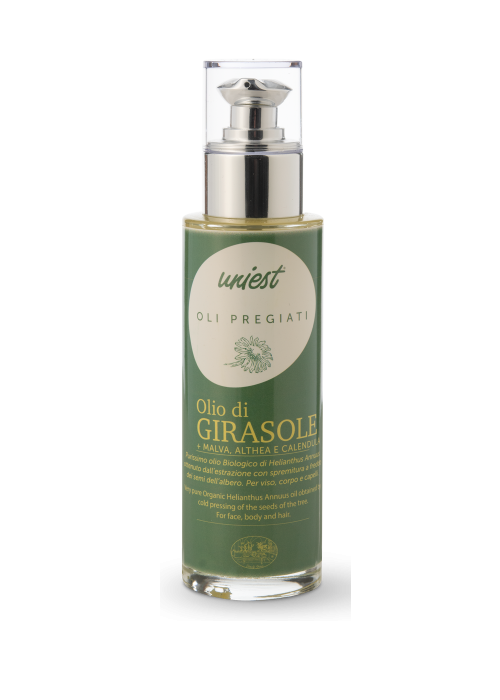 olio di girasole biologico + malva althea e calendula